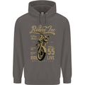 Riders Inc Motorcycle Cafe Racer Biker Bike Mens 80% Cotton Hoodie Charcoal