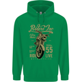 Riders Inc Motorcycle Cafe Racer Biker Bike Mens 80% Cotton Hoodie Irish Green