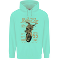 Riders Inc Motorcycle Cafe Racer Biker Bike Mens 80% Cotton Hoodie Peppermint
