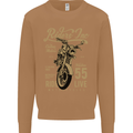 Riders Inc Motorcycle Cafe Racer Biker Bike Mens Sweatshirt Jumper Caramel Latte