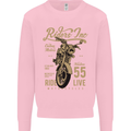 Riders Inc Motorcycle Cafe Racer Biker Bike Mens Sweatshirt Jumper Light Pink