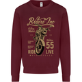 Riders Inc Motorcycle Cafe Racer Biker Bike Mens Sweatshirt Jumper Maroon