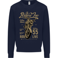 Riders Inc Motorcycle Cafe Racer Biker Bike Mens Sweatshirt Jumper Navy Blue