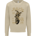 Riders Inc Motorcycle Cafe Racer Biker Bike Mens Sweatshirt Jumper Sand