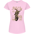 Riders Inc Motorcycle Cafe Racer Biker Bike Womens Petite Cut T-Shirt Light Pink