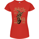 Riders Inc Motorcycle Cafe Racer Biker Bike Womens Petite Cut T-Shirt Red