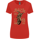 Riders Inc Motorcycle Cafe Racer Biker Bike Womens Wider Cut T-Shirt Red