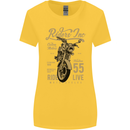 Riders Inc Motorcycle Cafe Racer Biker Bike Womens Wider Cut T-Shirt Yellow