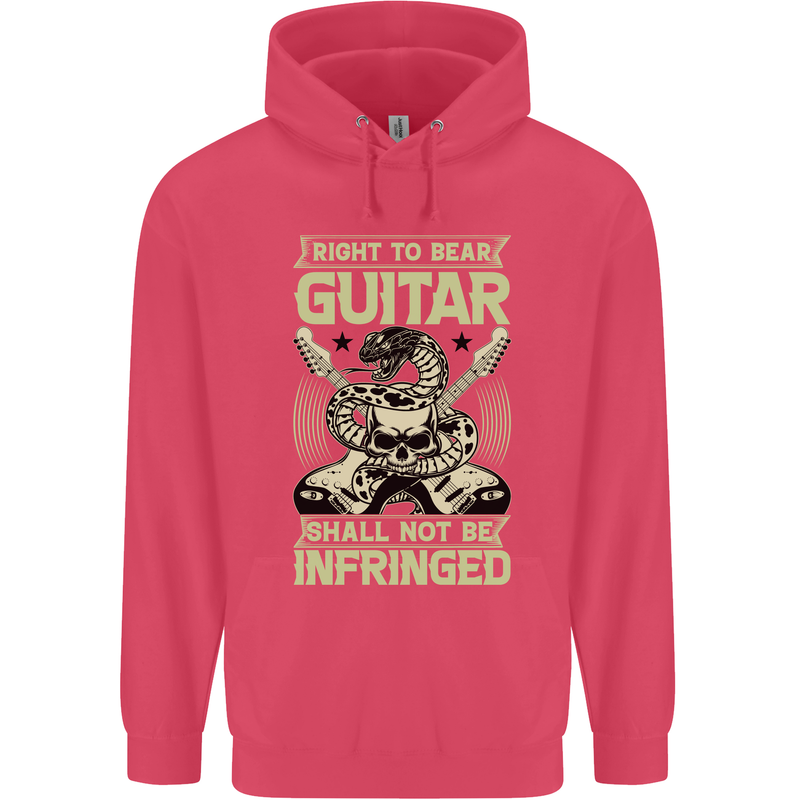 Right To Bear Guitar Rock n Roll Music Childrens Kids Hoodie Heliconia
