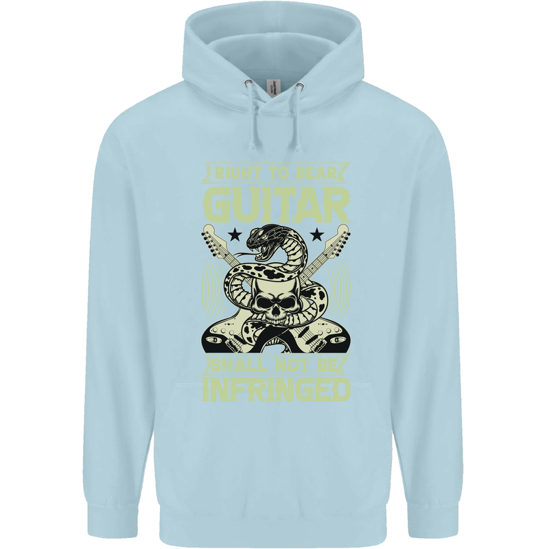 Right To Bear Guitar Rock n Roll Music Childrens Kids Hoodie Light Blue
