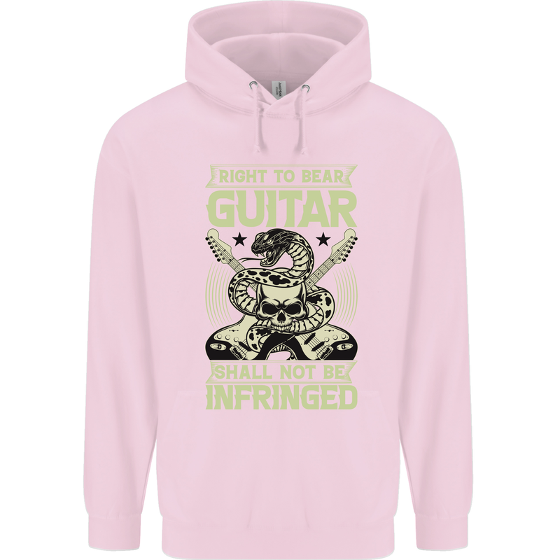Right To Bear Guitar Rock n Roll Music Childrens Kids Hoodie Light Pink