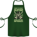 Right To Bear Guitar Rock n Roll Music Cotton Apron 100% Organic Forest Green
