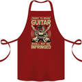Right To Bear Guitar Rock n Roll Music Cotton Apron 100% Organic Maroon