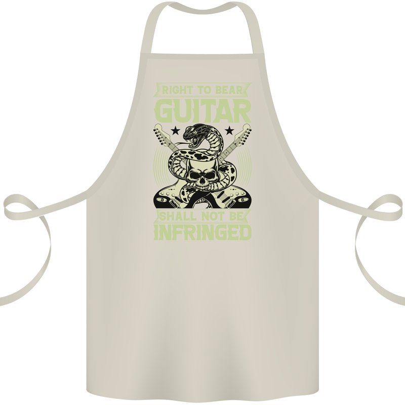 Right To Bear Guitar Rock n Roll Music Cotton Apron 100% Organic Natural