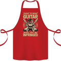 Right To Bear Guitar Rock n Roll Music Cotton Apron 100% Organic Red