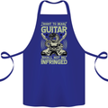 Right To Bear Guitar Rock n Roll Music Cotton Apron 100% Organic Royal Blue