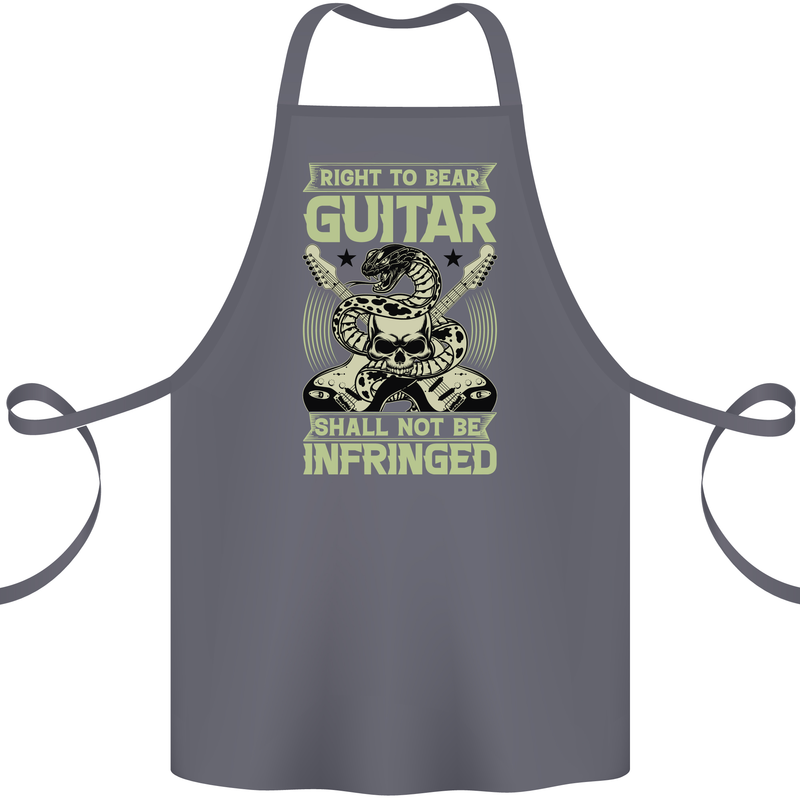 Right To Bear Guitar Rock n Roll Music Cotton Apron 100% Organic Steel