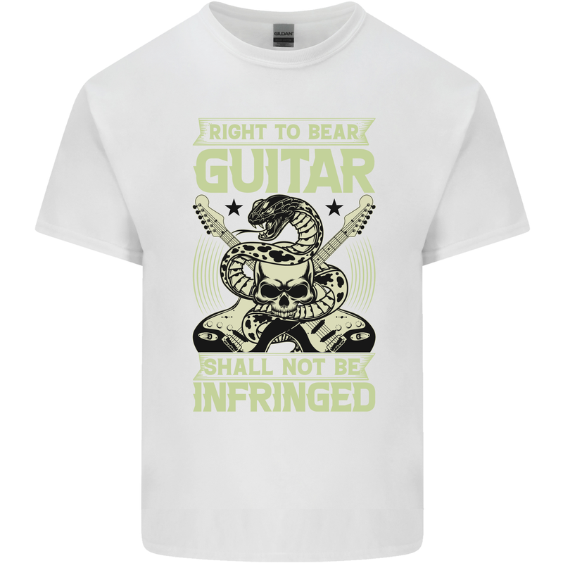 Right To Bear Guitar Rock n Roll Music Kids T-Shirt Childrens White