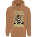 Right To Bear Guitar Rock n Roll Music Mens 80% Cotton Hoodie Caramel Latte