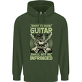 Right To Bear Guitar Rock n Roll Music Mens 80% Cotton Hoodie Forest Green