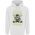 Right To Bear Guitar Rock n Roll Music Mens 80% Cotton Hoodie White