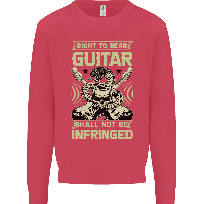 Right To Bear Guitar Rock n Roll Music Mens Sweatshirt Jumper Heliconia