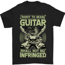 Right To Bear Guitar Rock n Roll Music Mens T-Shirt Cotton Gildan Black