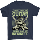 Right To Bear Guitar Rock n Roll Music Mens T-Shirt Cotton Gildan Navy Blue