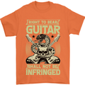 Right To Bear Guitar Rock n Roll Music Mens T-Shirt Cotton Gildan Orange
