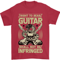 Right To Bear Guitar Rock n Roll Music Mens T-Shirt Cotton Gildan Red