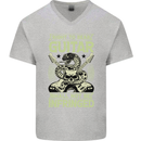 Right To Bear Guitar Rock n Roll Music Mens V-Neck Cotton T-Shirt Sports Grey