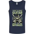 Right To Bear Guitar Rock n Roll Music Mens Vest Tank Top Navy Blue