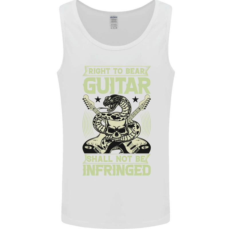 Right To Bear Guitar Rock n Roll Music Mens Vest Tank Top White