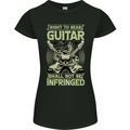 Right To Bear Guitar Rock n Roll Music Womens Petite Cut T-Shirt Black