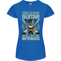 Right To Bear Guitar Rock n Roll Music Womens Petite Cut T-Shirt Royal Blue