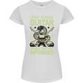 Right To Bear Guitar Rock n Roll Music Womens Petite Cut T-Shirt White