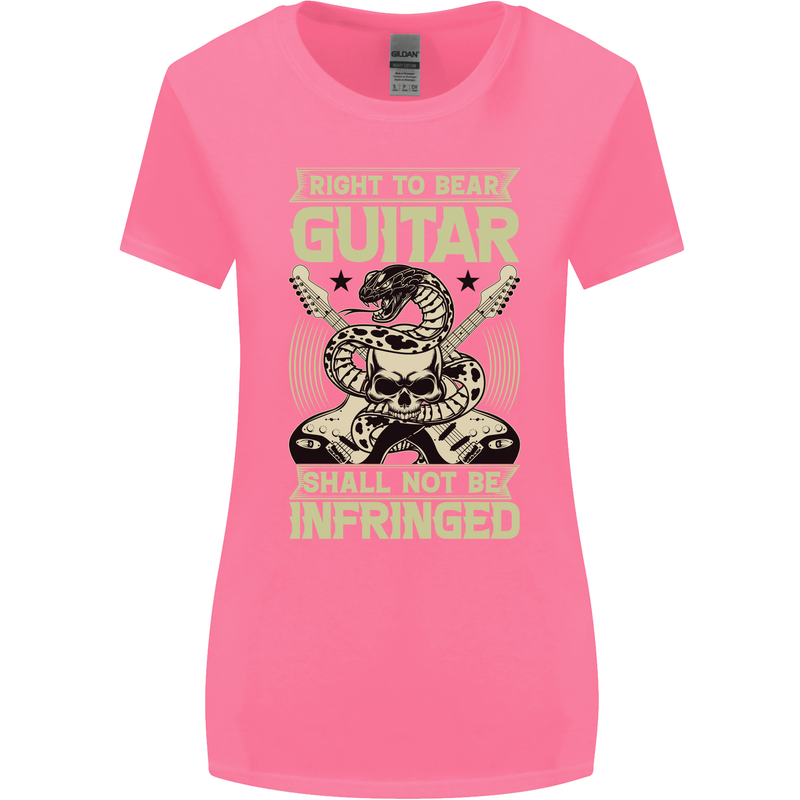 Right To Bear Guitar Rock n Roll Music Womens Wider Cut T-Shirt Azalea