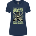 Right To Bear Guitar Rock n Roll Music Womens Wider Cut T-Shirt Navy Blue