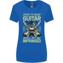 Right To Bear Guitar Rock n Roll Music Womens Wider Cut T-Shirt Royal Blue