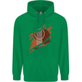 Ripped Torn Acoustic Guitar Music Funny Childrens Kids Hoodie Irish Green