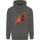 Ripped Torn Acoustic Guitar Music Funny Childrens Kids Hoodie Storm Grey