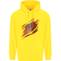 Ripped Torn Acoustic Guitar Music Funny Childrens Kids Hoodie Yellow
