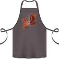 Ripped Torn Acoustic Guitar Music Funny Cotton Apron 100% Organic Dark Grey