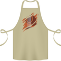 Ripped Torn Acoustic Guitar Music Funny Cotton Apron 100% Organic Khaki