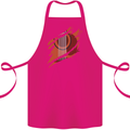 Ripped Torn Acoustic Guitar Music Funny Cotton Apron 100% Organic Pink
