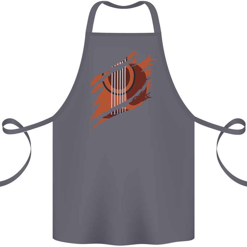 Ripped Torn Acoustic Guitar Music Funny Cotton Apron 100% Organic Steel