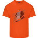 Ripped Torn Acoustic Guitar Music Funny Kids T-Shirt Childrens Orange