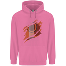 Ripped Torn Acoustic Guitar Music Funny Mens 80% Cotton Hoodie Azelea