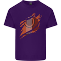 Ripped Torn Acoustic Guitar Music Funny Mens Cotton T-Shirt Tee Top Purple