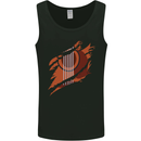Ripped Torn Acoustic Guitar Music Funny Mens Vest Tank Top Black